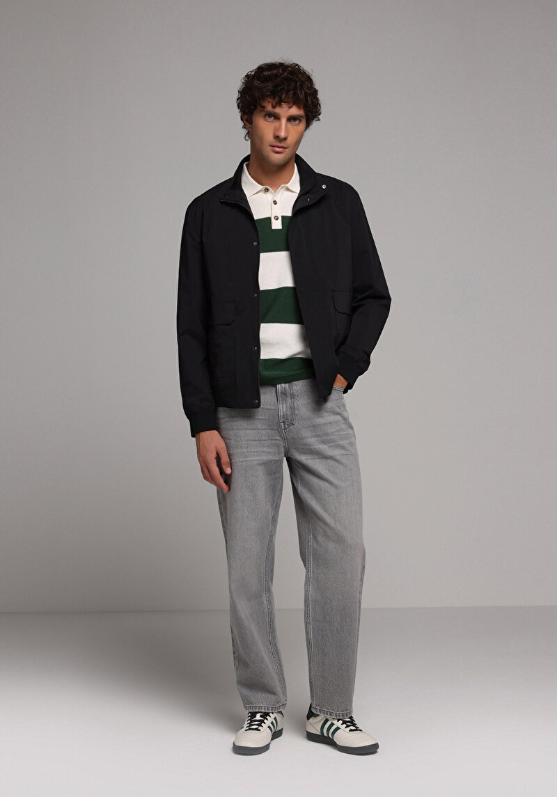 Regular Fit    Erkek Siyah Ceket