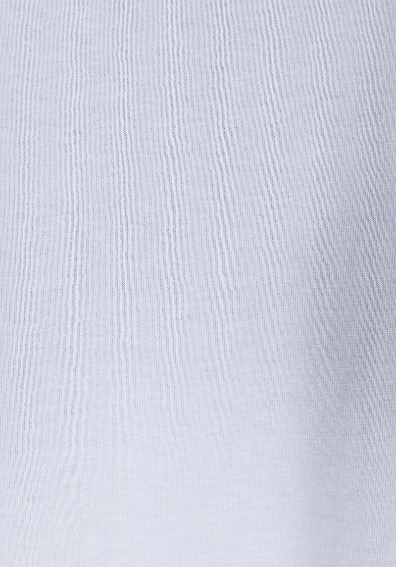 Regular Fit Yuvarlak Yaka Baskılı Kadın Mavi Kısa Kol Tişört