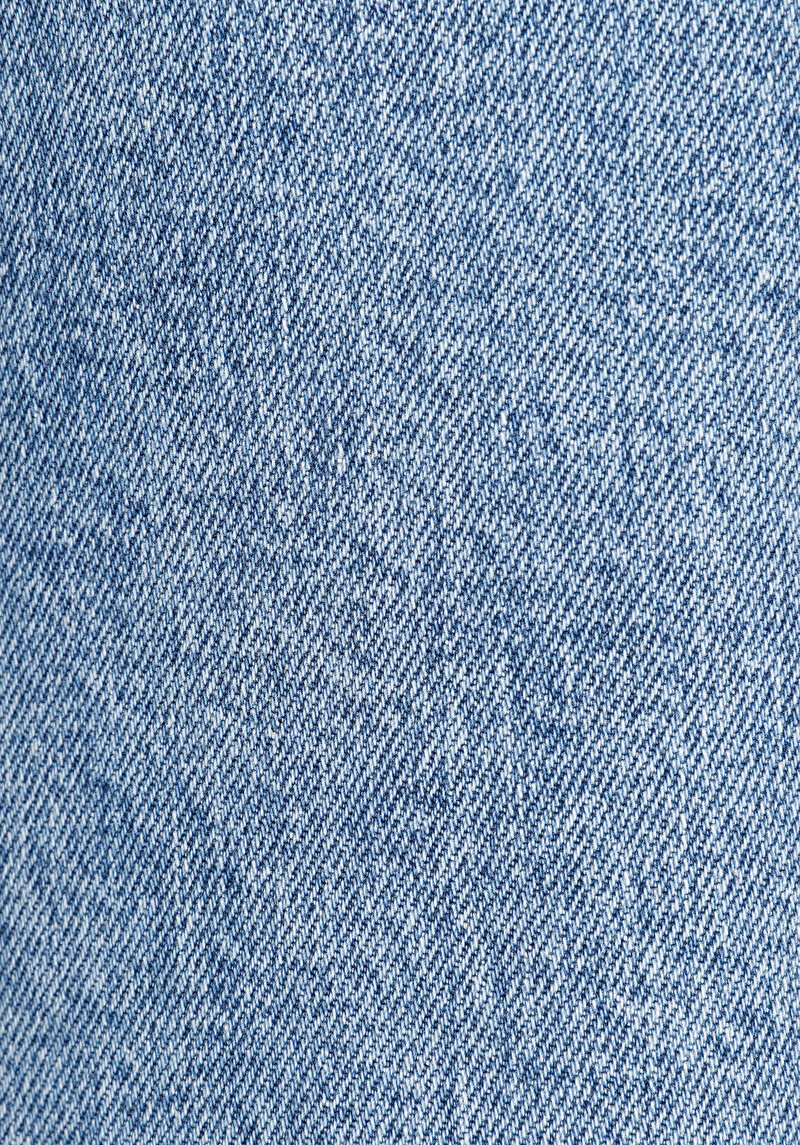 Mom Fit   Kadın Light İndigo Denim Jean Pantolon