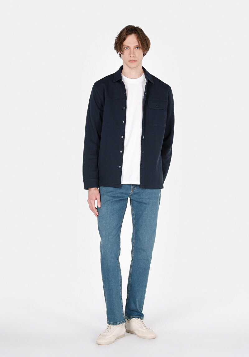 Regular Fit   Erkek Green Cast Denim Jean Pantolon