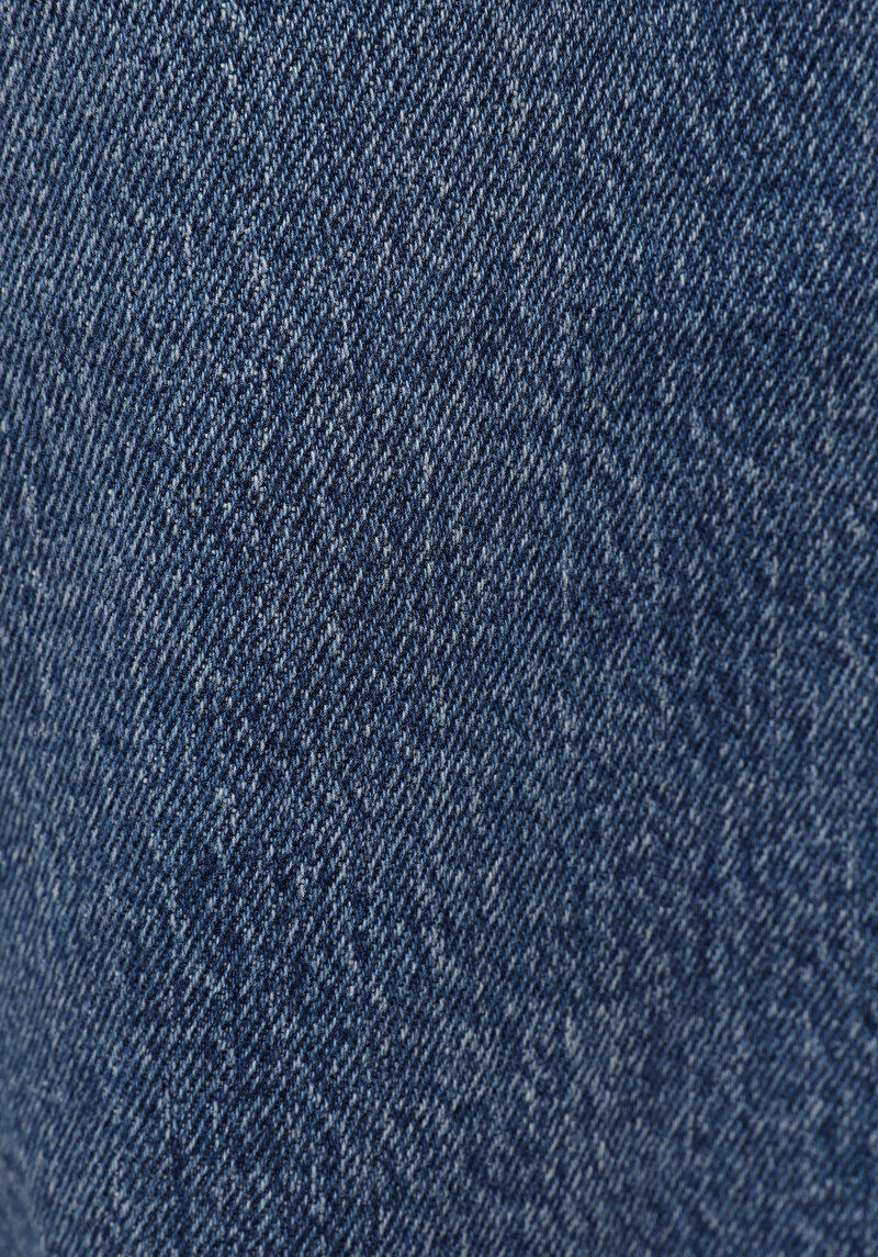 Regular Fit   Erkek Mid İndigo Denim Jean Pantolon