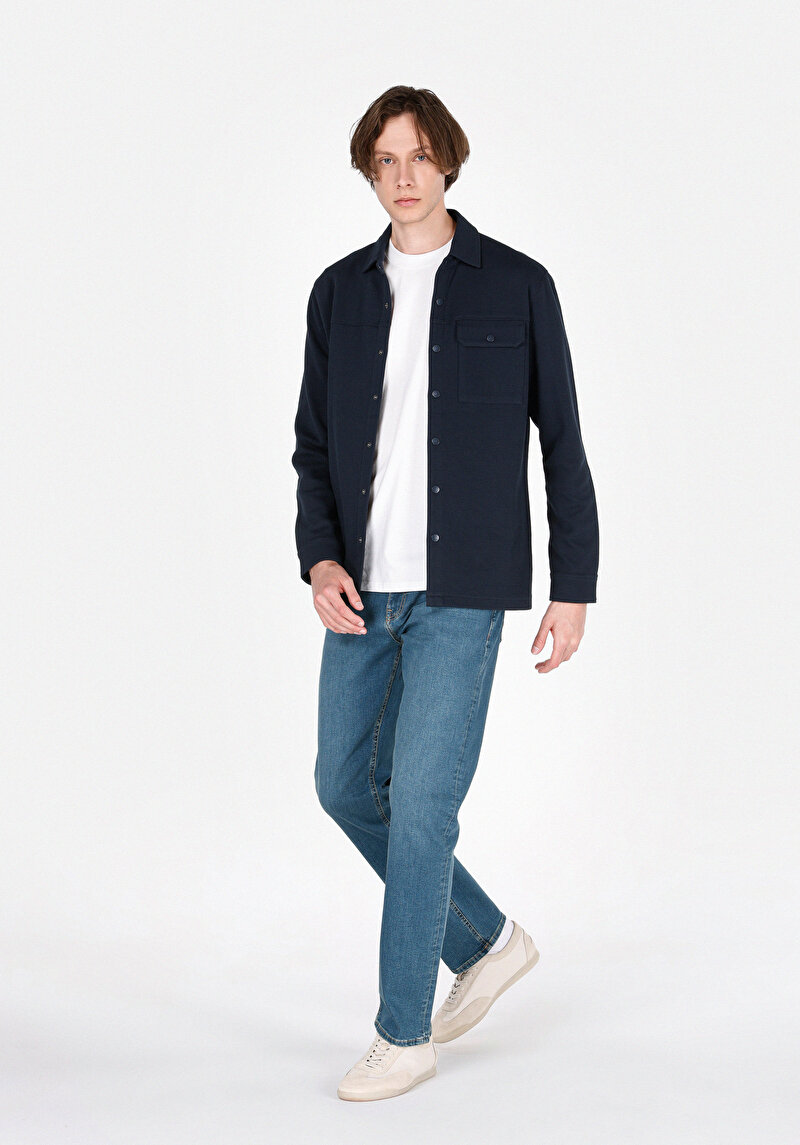 Regular Fit   Erkek Green Cast Denim Jean Pantolon