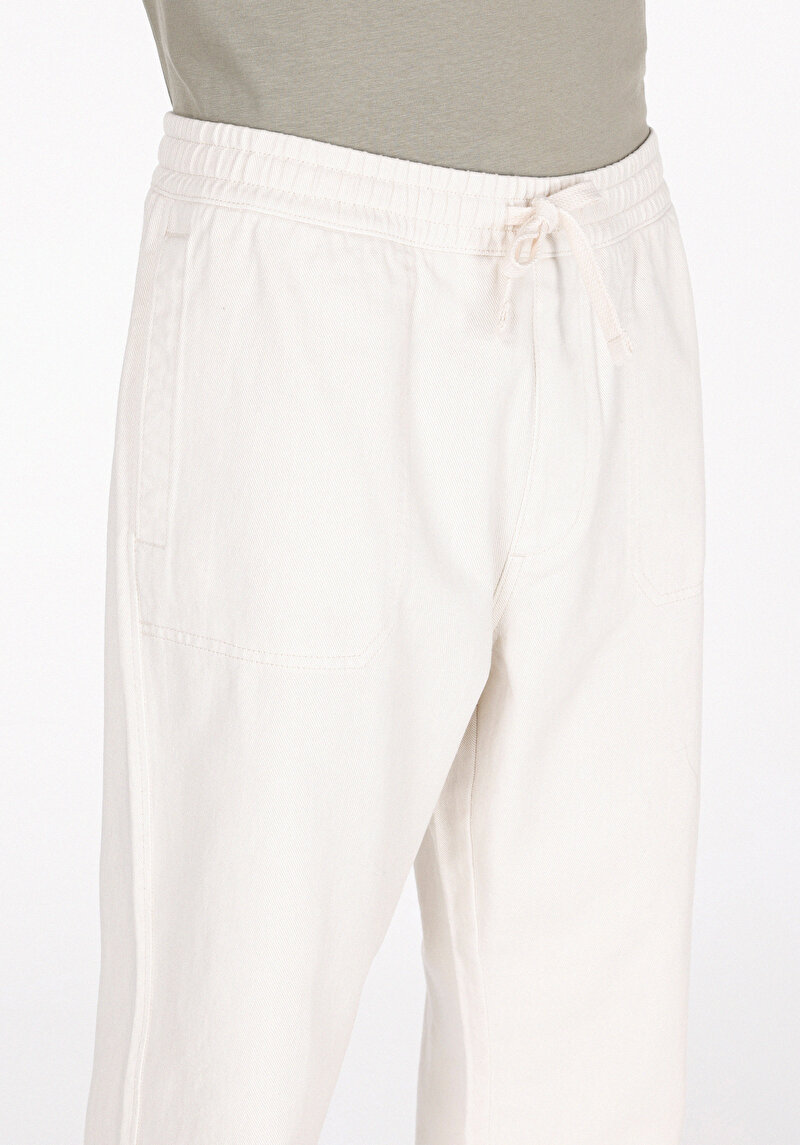 Relax Fit Orta Bel Bol Paça Erkek Taş  Pantolon