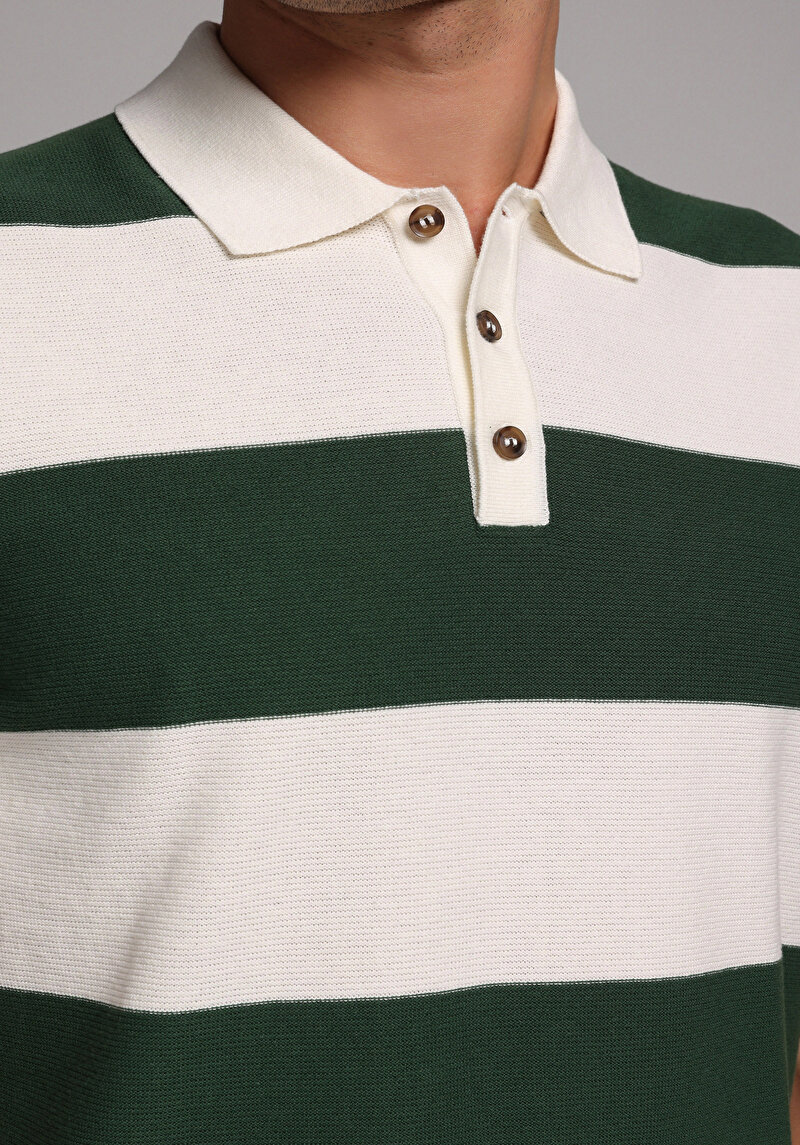 Regular Fit   Erkek Yeşil  Kazak