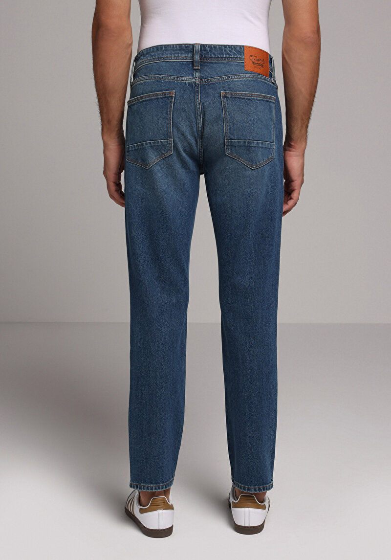 Regular Fit   Erkek Green Cast Denim Jean Pantolon