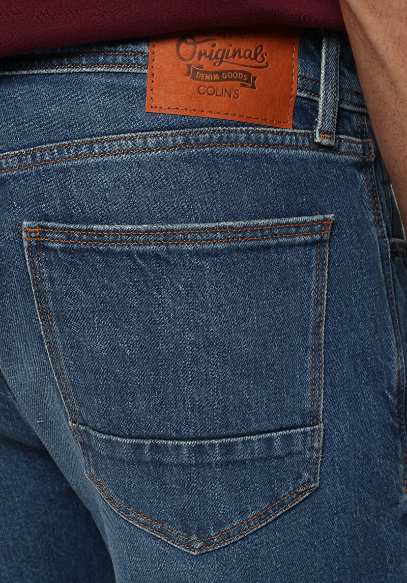 Regular Fit   Erkek Green Cast Denim Jean Pantolon