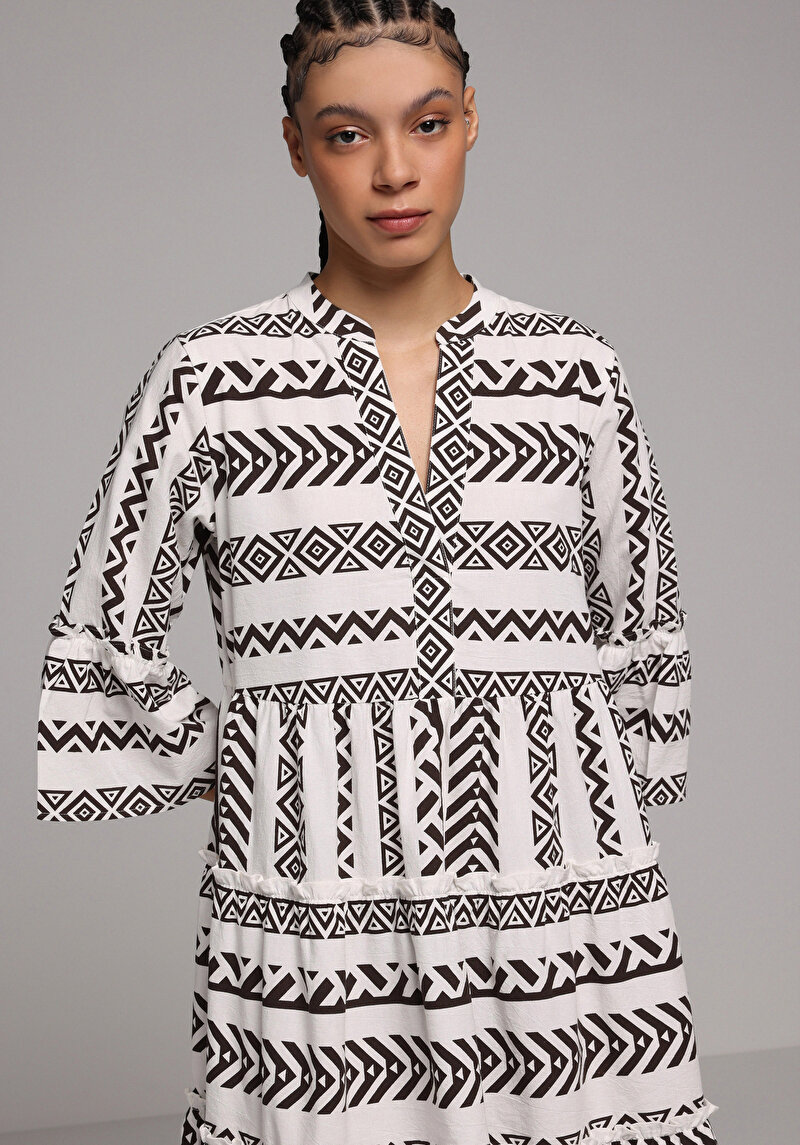 Regular Fit  Kadın Ekru  Elbise