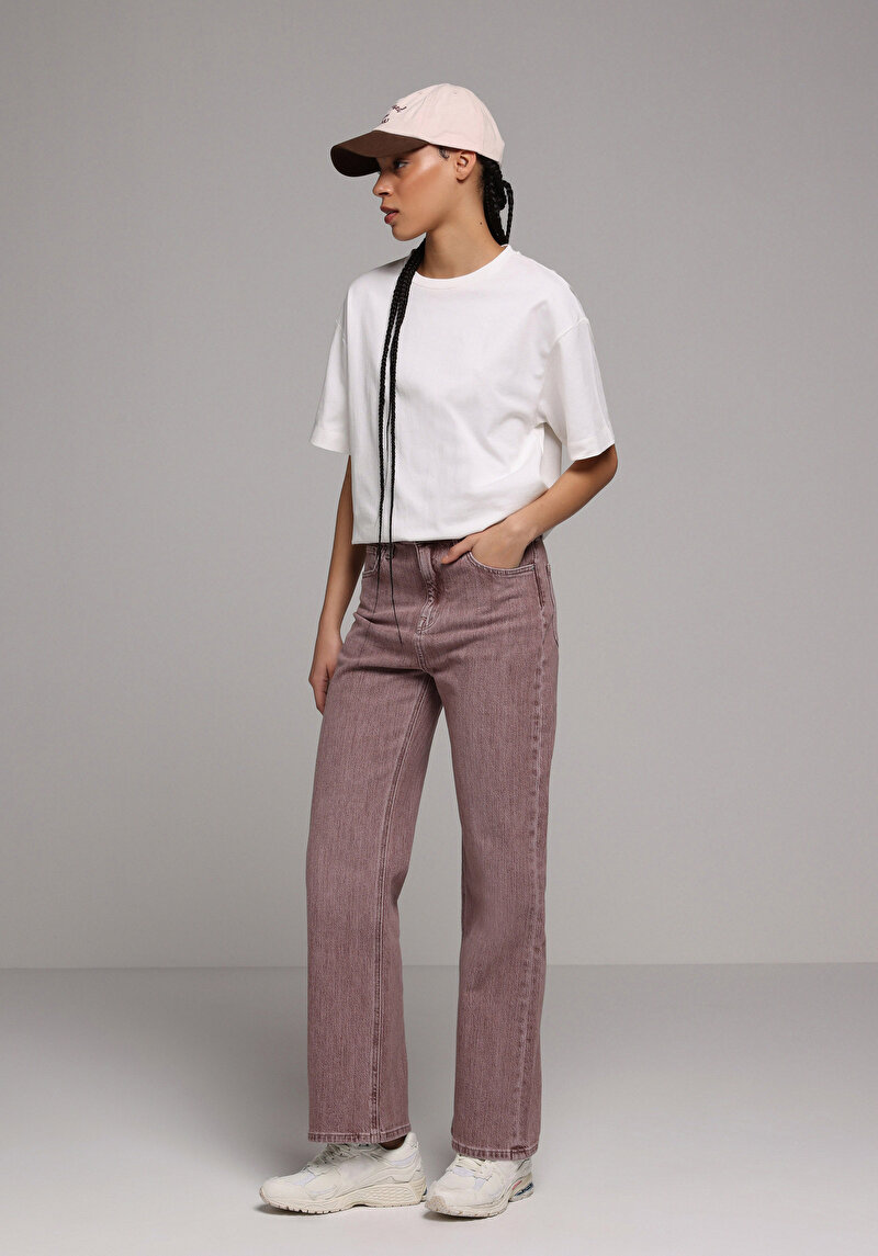 Straight Fit   Kadın Colour Denim Jean Pantolon