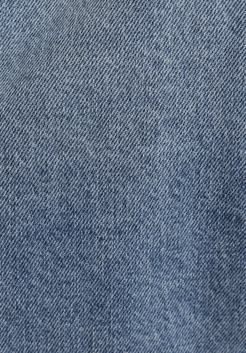 Regular Fit Düğmeli Astarsız  Kadın Mid İndigo Denim Ceket