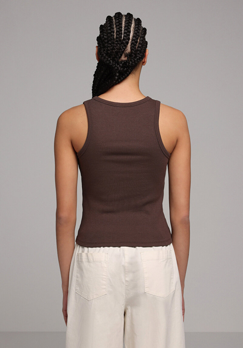 Slim Fit   Kadın Kahverengi Atlet