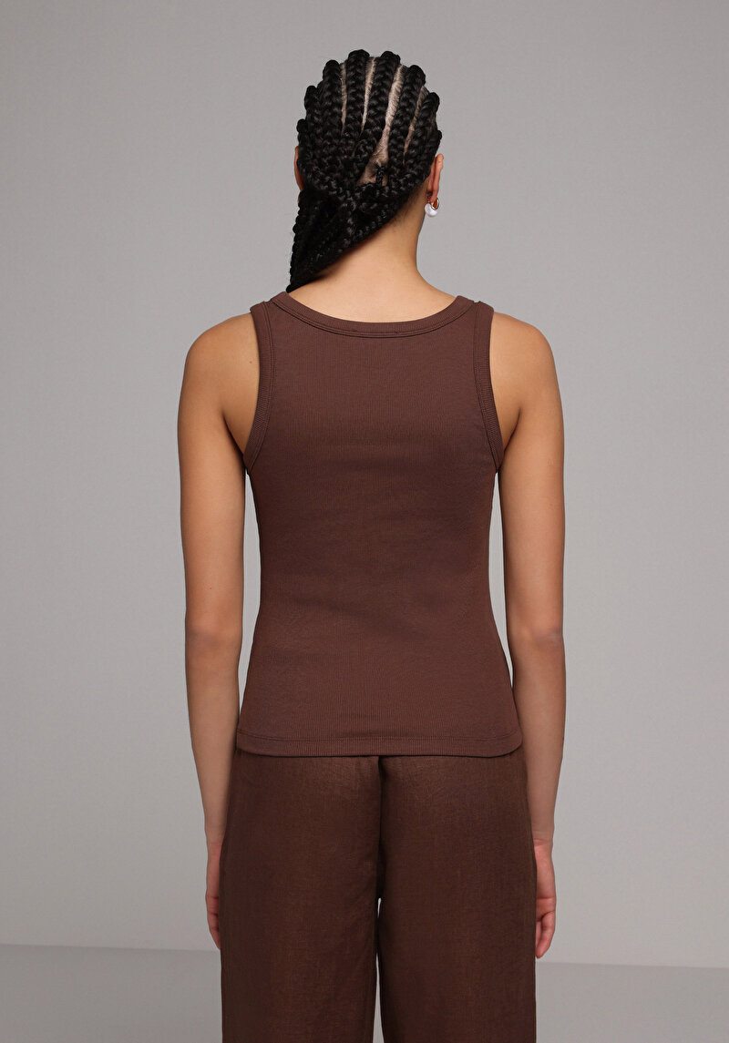 Slim Fit   Kadın Kahverengi Atlet