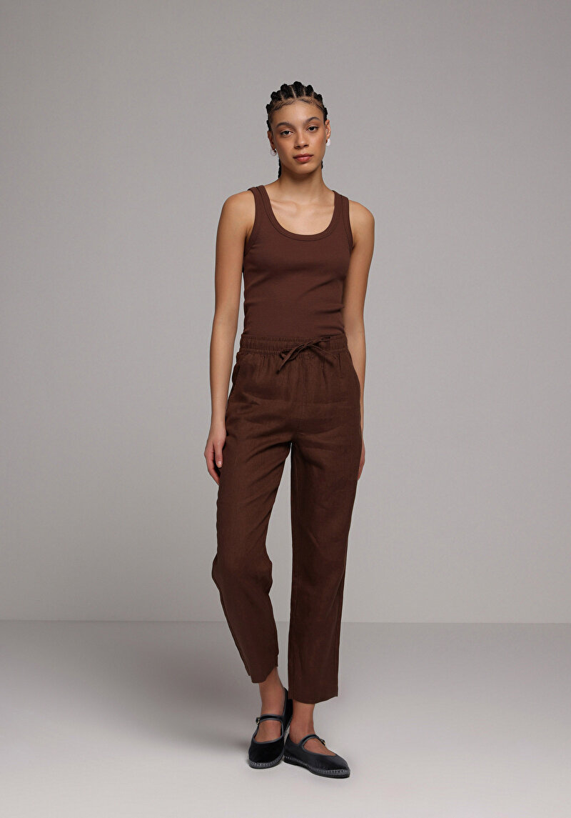 Slim Fit   Kadın Kahverengi Atlet