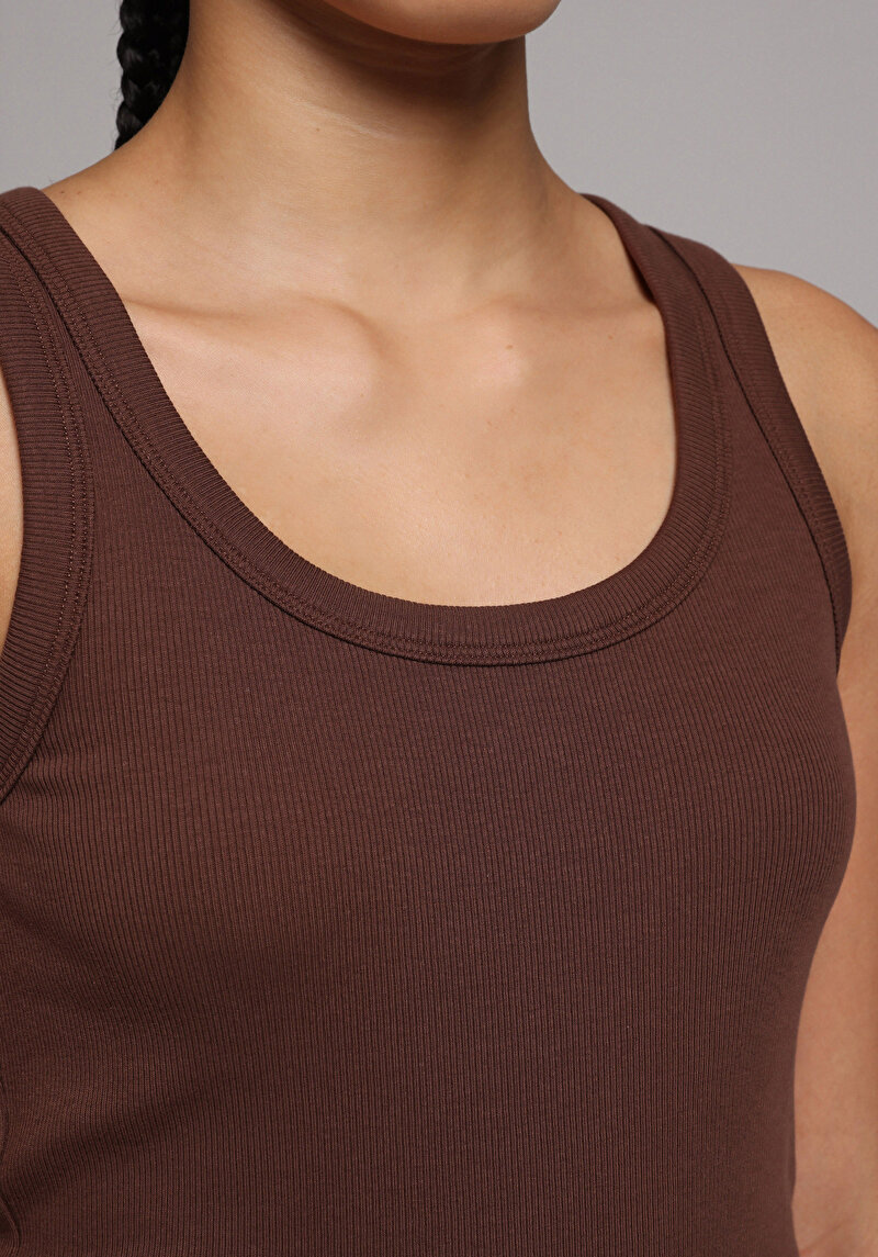 Slim Fit   Kadın Kahverengi Atlet