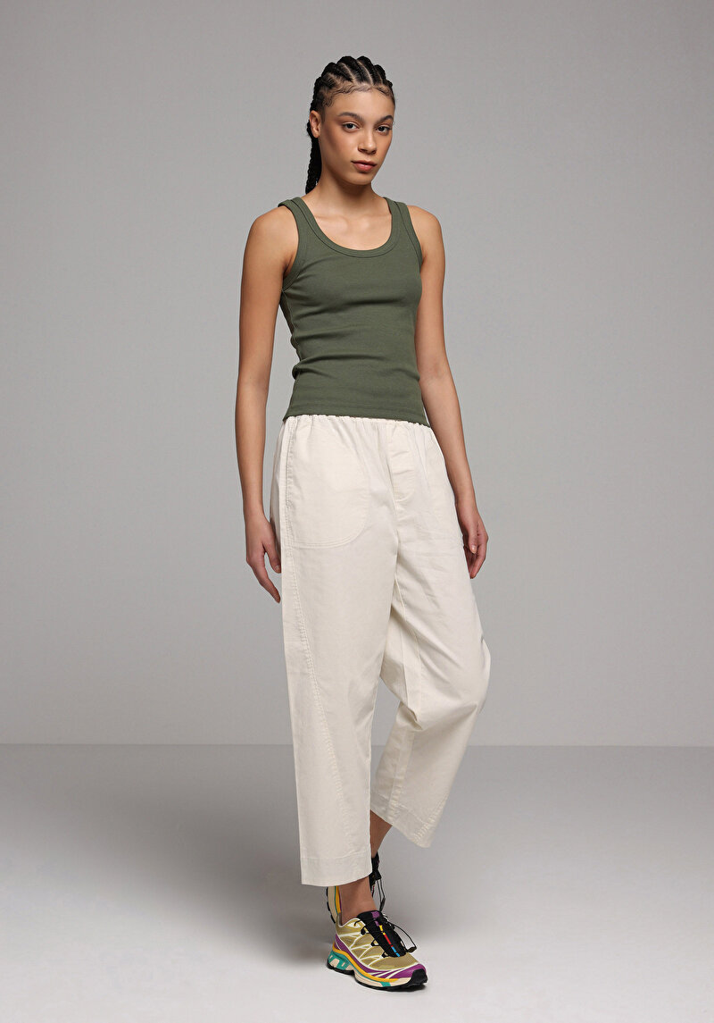 Slim Fit   Kadın Yeşil Atlet