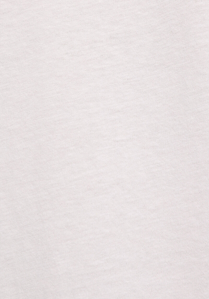 Regular Fit Yuvarlak Yaka Baskılı Kadın Beyaz Kısa Kol Tişört