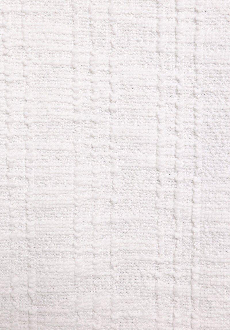 Regular Fit Jakarlı Kadın Beyaz Kısa Kol Elbise