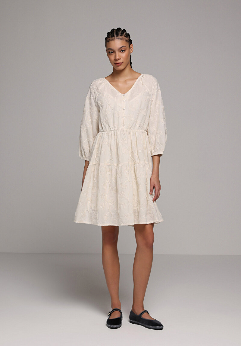 Regular Fit  Kadın Bej  Elbise