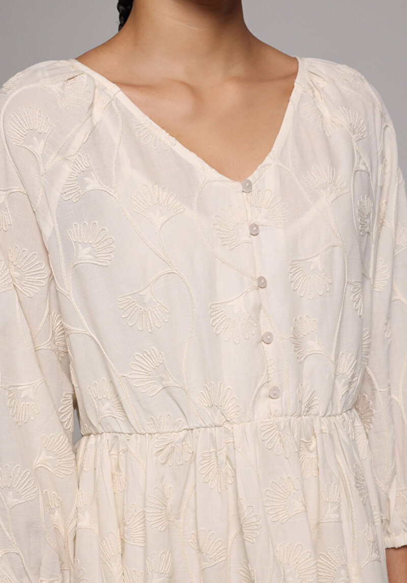 Regular Fit  Kadın Bej  Elbise