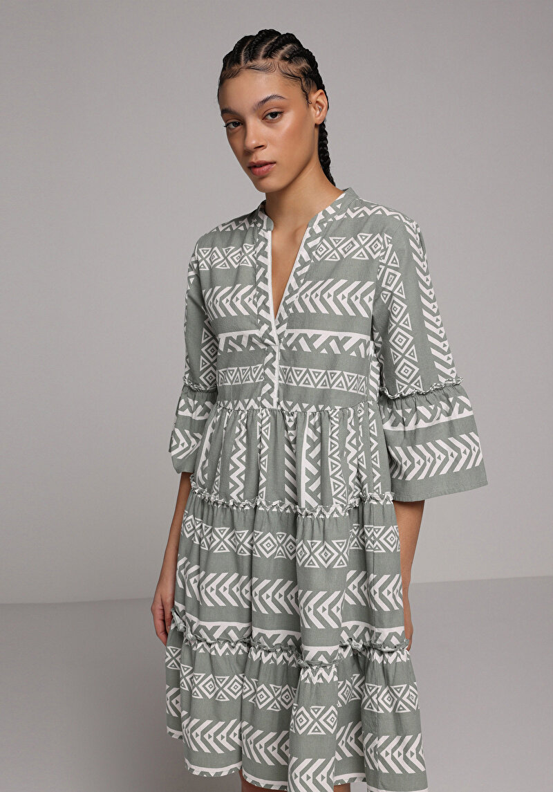 Regular Fit  Kadın Yeşil  Elbise