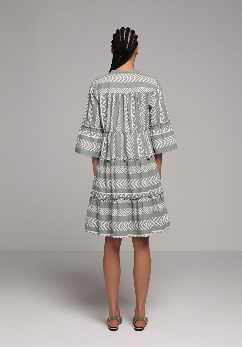 Regular Fit  Kadın Yeşil  Elbise