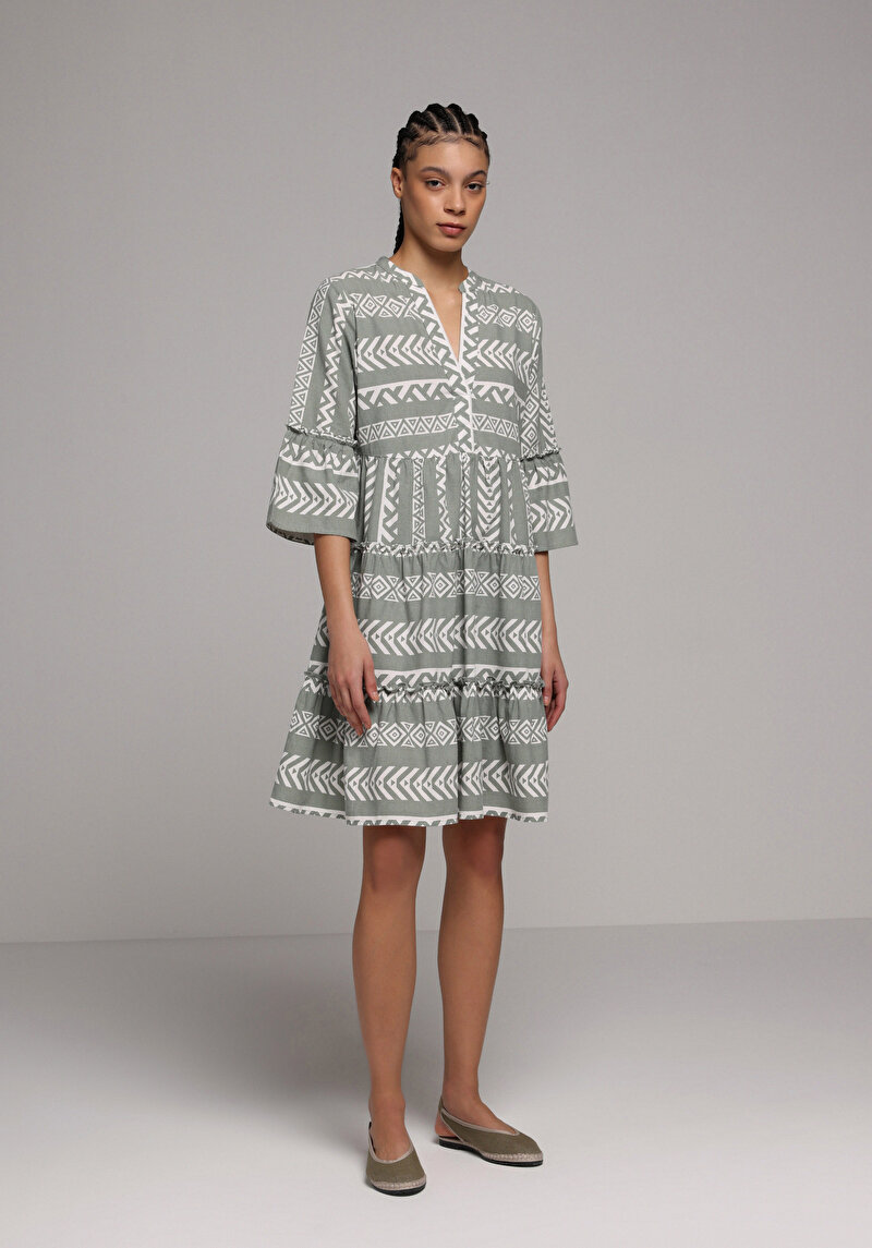 Regular Fit Kadın Yeşil Elbise