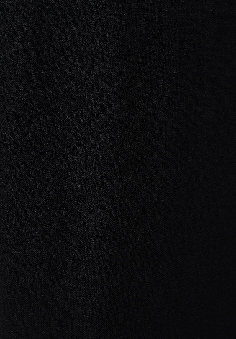 Regular Fit Yüksel Bel Geniş Paça Kadın Siyah  Pantolon