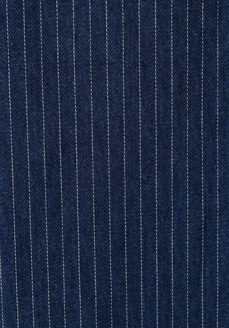 Loose Fit   Kadın Stripe Denim Jean Pantolon