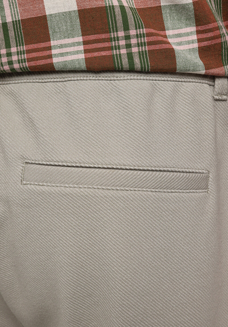 Regular Fit Orta Bel Düz Paça Erkek Yeşil  Pantolon