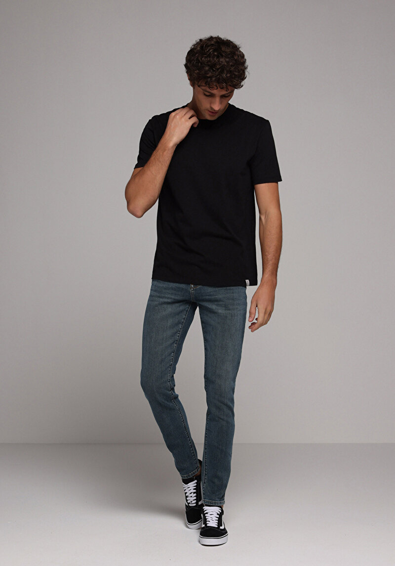 Slim Fit Erkek Green Cast Denim Jean Pantolon