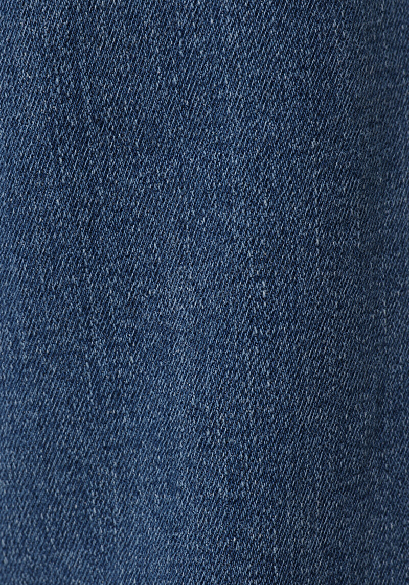 Regular Fit   Erkek Mid İndigo Denim Jean Pantolon