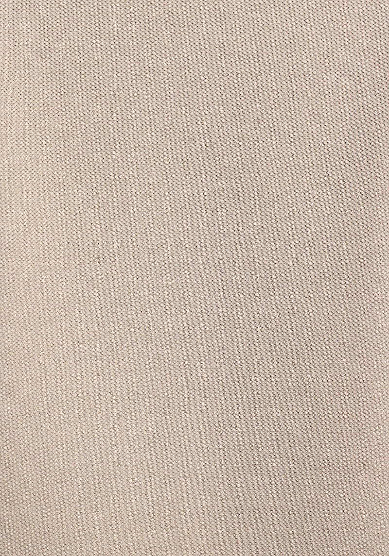 Regular Fit Yuvarlak Yaka Düz Erkek Bej Kısa Kol Tişört