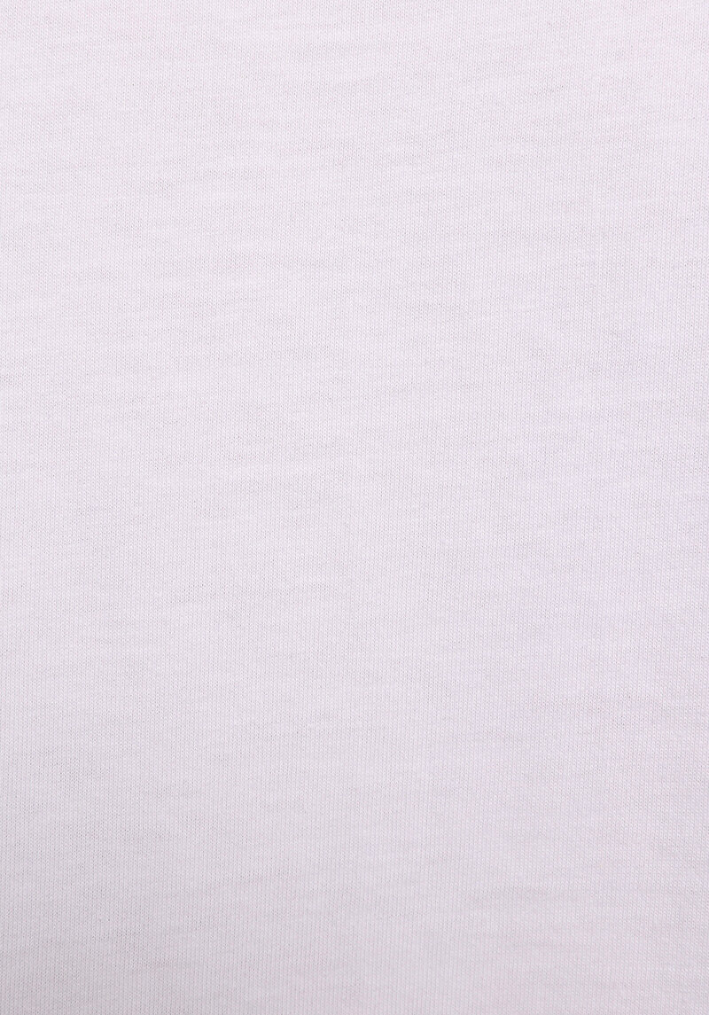 Boxy Fit Yuvarlak Yaka Baskılı Kadın Beyaz Kısa Kol Tişört