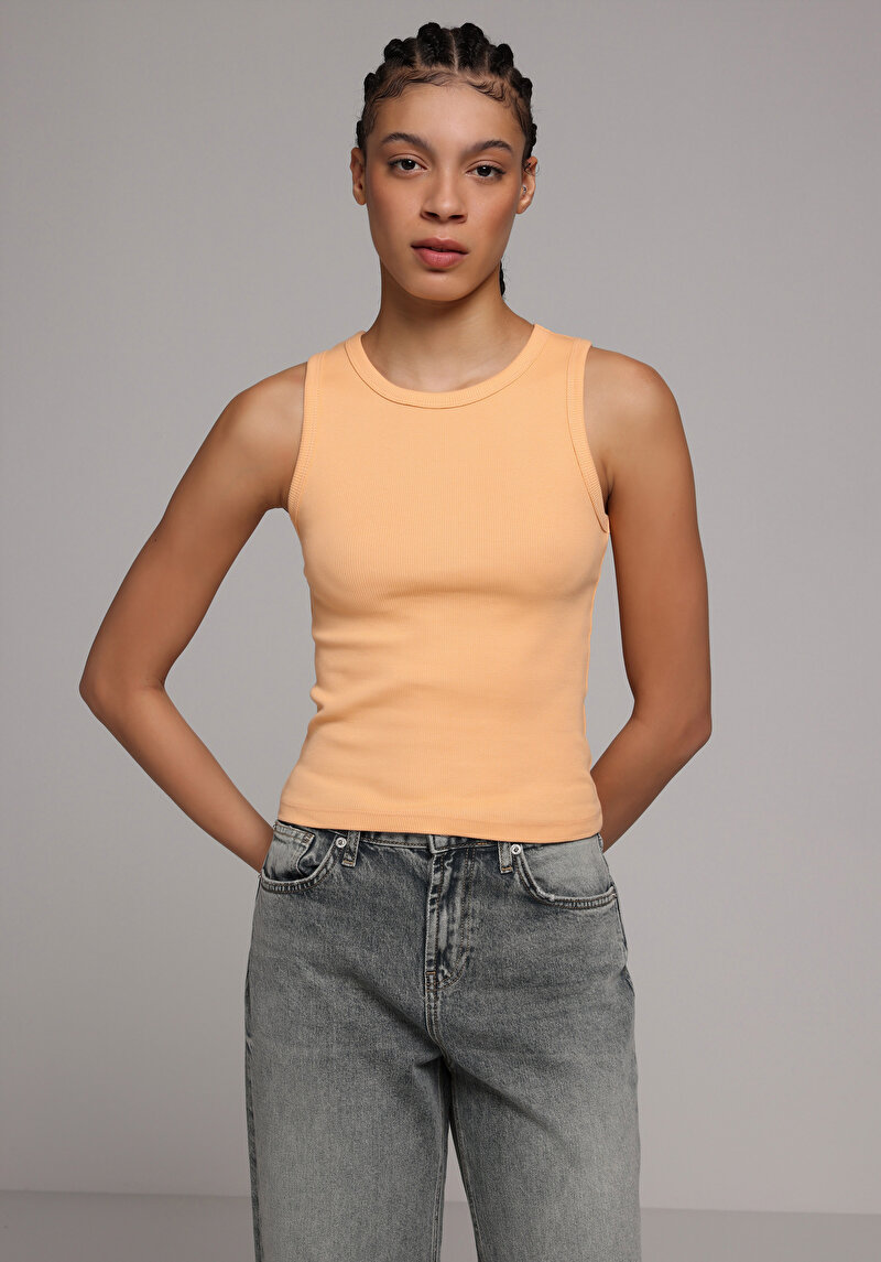 Slim Fit   Kadın Turuncu Atlet