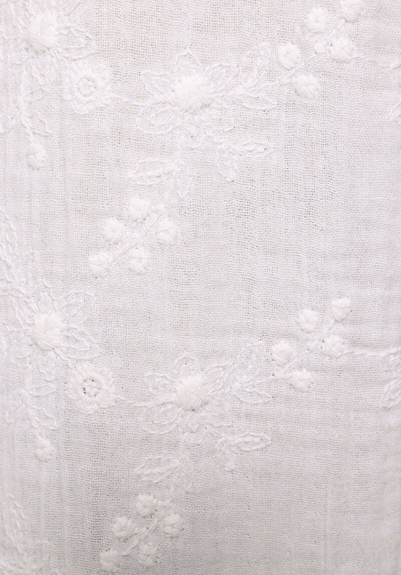 Regular Fit Shirt Neck Düz Kadın Beyaz Uzun Kol Gömlek