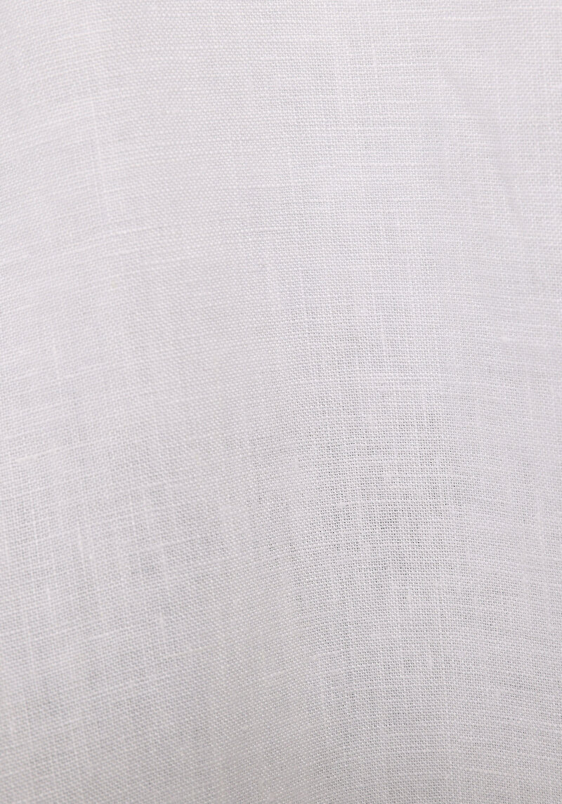 Boyfriend Fit Shirt Neck Düz Kadın Beyaz Uzun Kol Gömlek