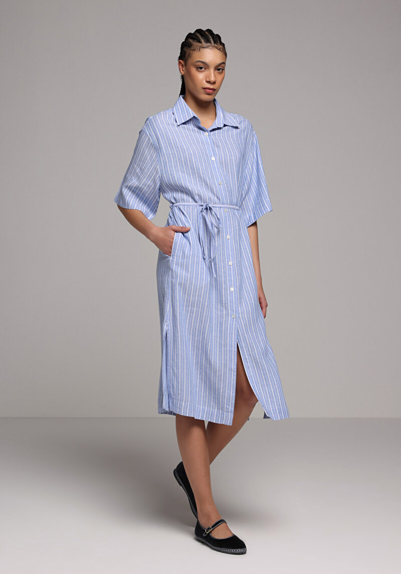 Regular Fit  Kadın Mavi  Elbise