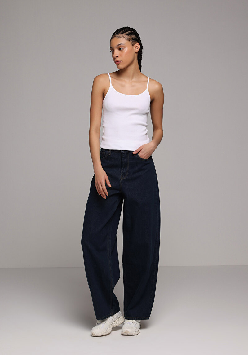 Slim Fit   Kadın Beyaz Atlet