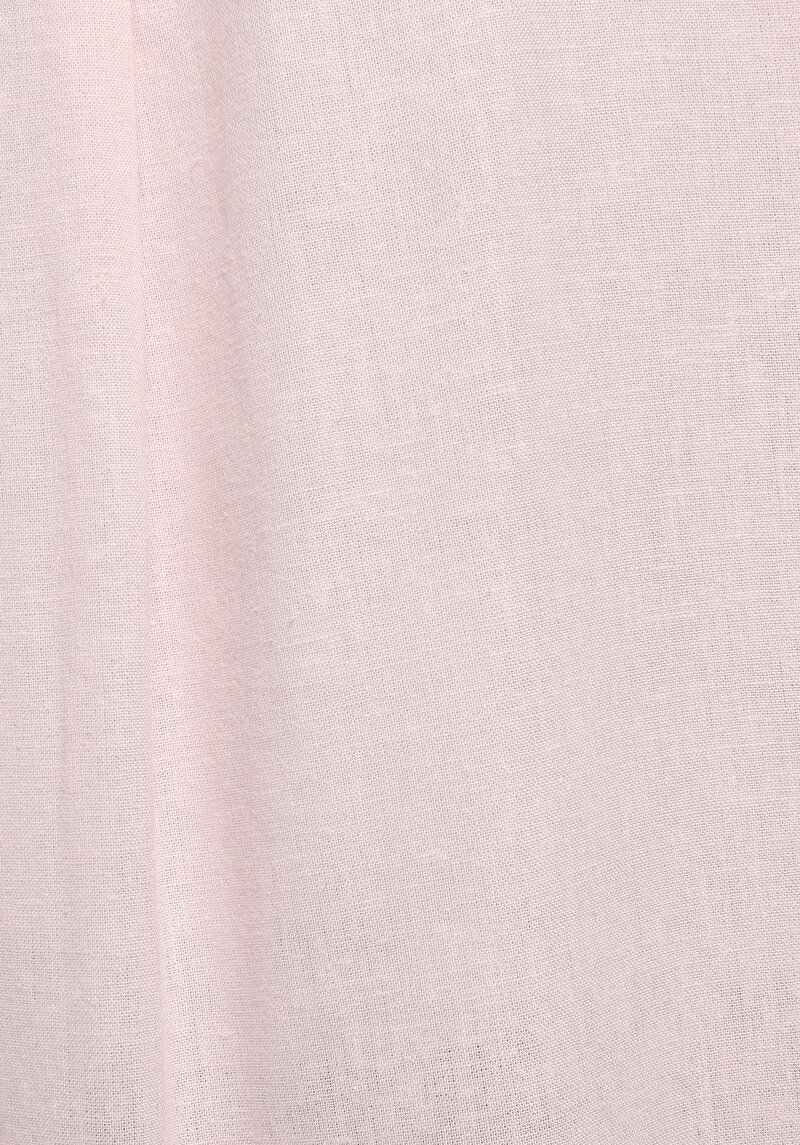 Boyfriend Fit Shirt Neck Düz Kadın Pembe Uzun Kol Gömlek