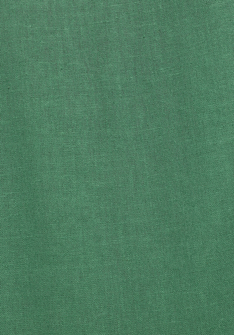 Fashion Fit Shirt Neck Düz Kadın Yeşil Kısa Kol Gömlek