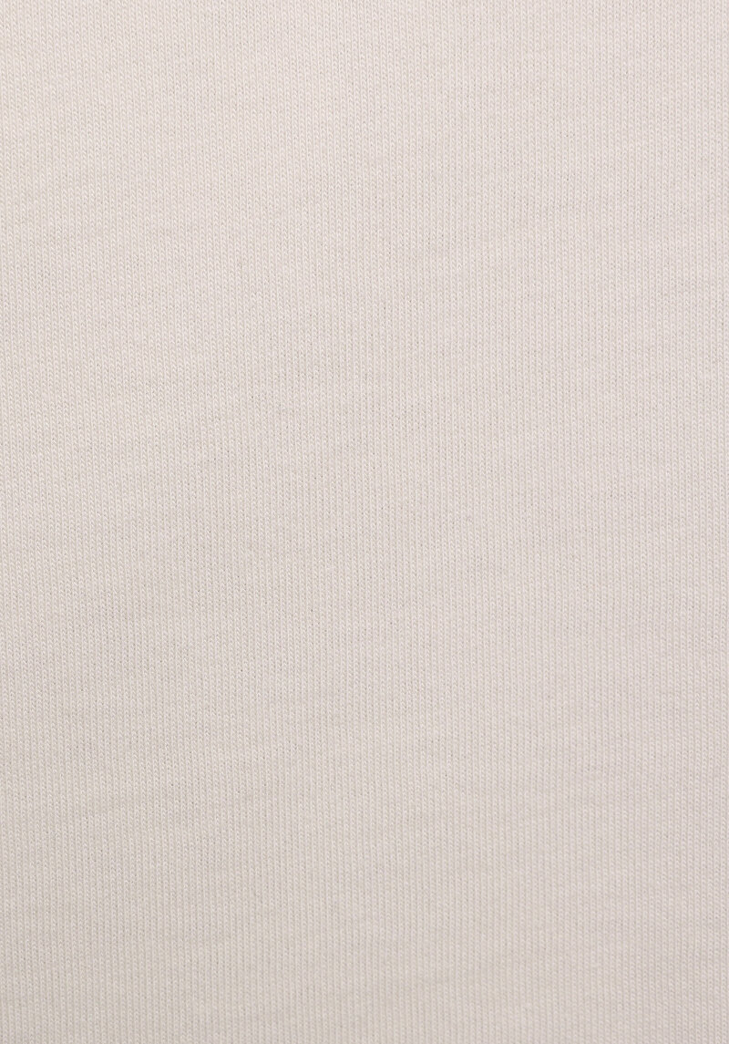 Regular Fit Yuvarlak Yaka Baskılı Kadın Ekru Kısa Kol Tişört