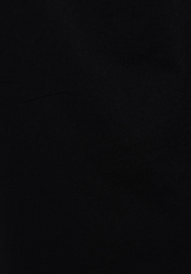 Slim Fit Orta Bel Lastikli Paça Erkek Siyah  Pantolon