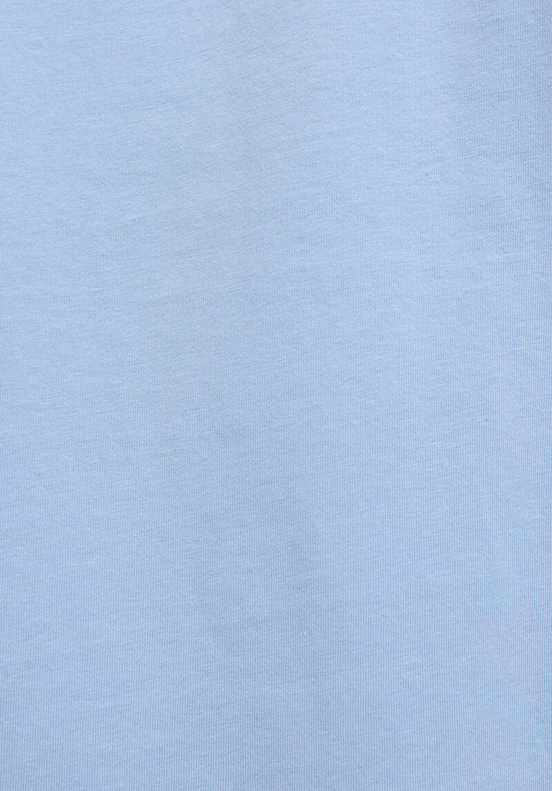 Comfort Fit Yuvarlak Yaka Düz Erkek Mavi Kısa Kol Tişört