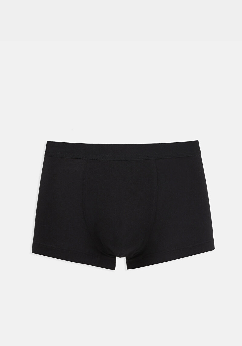 Modern Fit Düz Erkek Siyah Boxer
