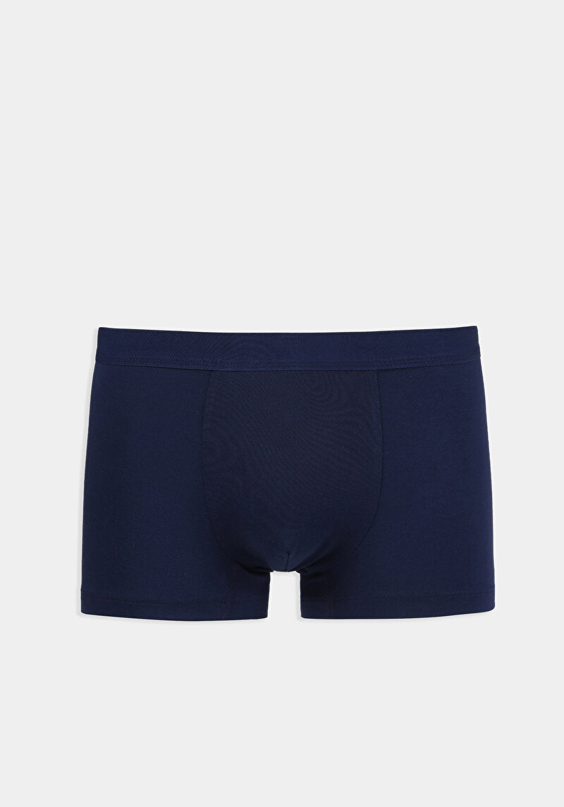 Modern Fit Düz Erkek Lacivert Boxer