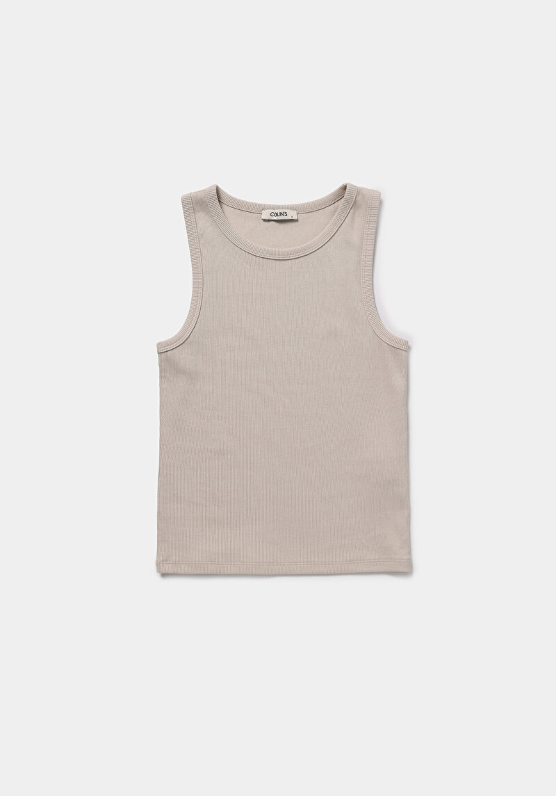 Slim Fit   Kadın Bej Atlet