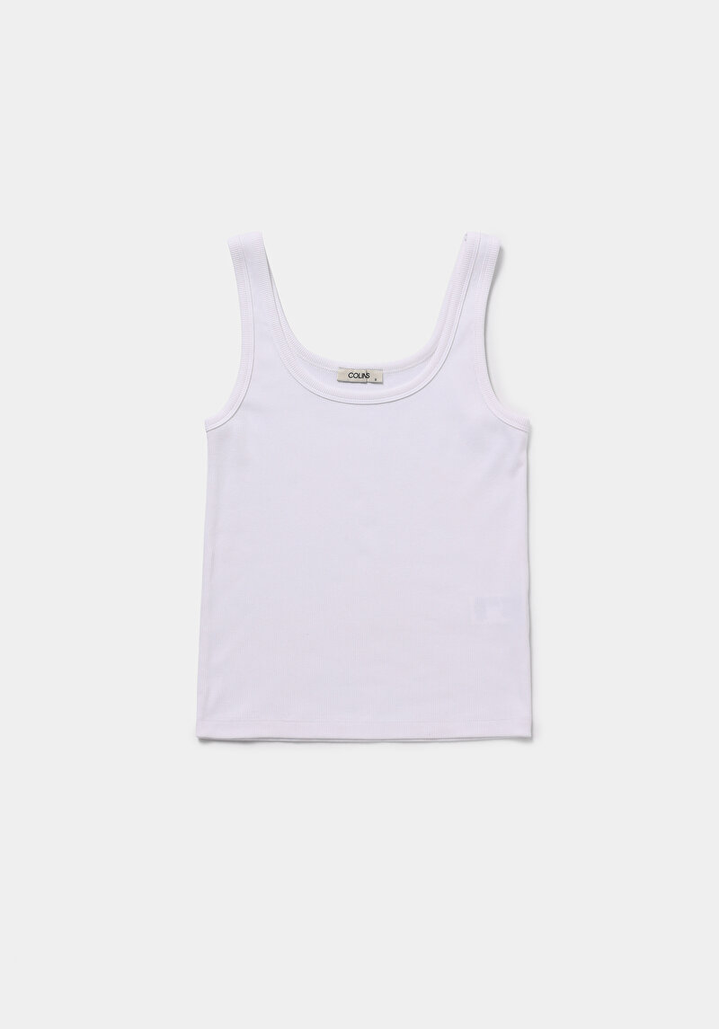 Slim Fit   Kadın Beyaz Atlet