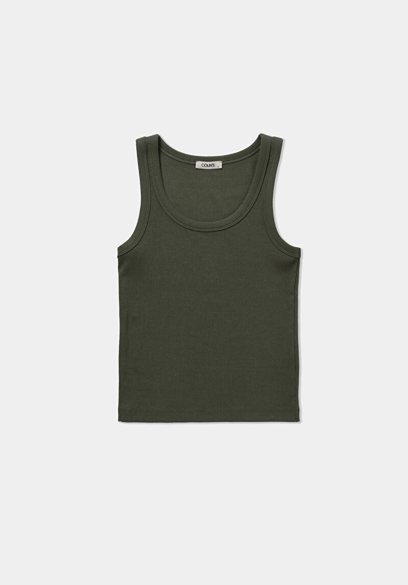 Slim Fit   Kadın Yeşil Atlet