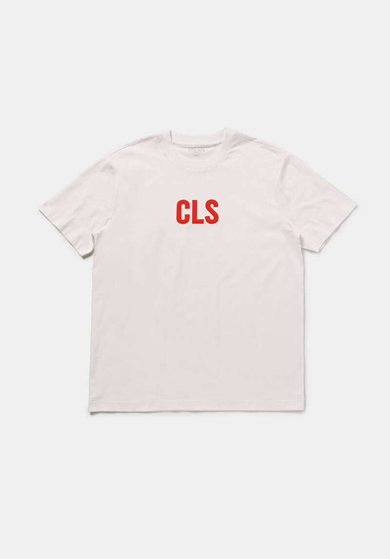 Comfort Fit Yuvarlak Yaka Düz Erkek Beyaz Kısa Kol Tişört