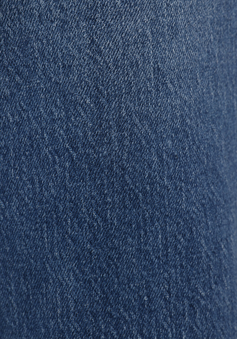 Slim Fit   Erkek Mid İndigo Denim Jean Pantolon