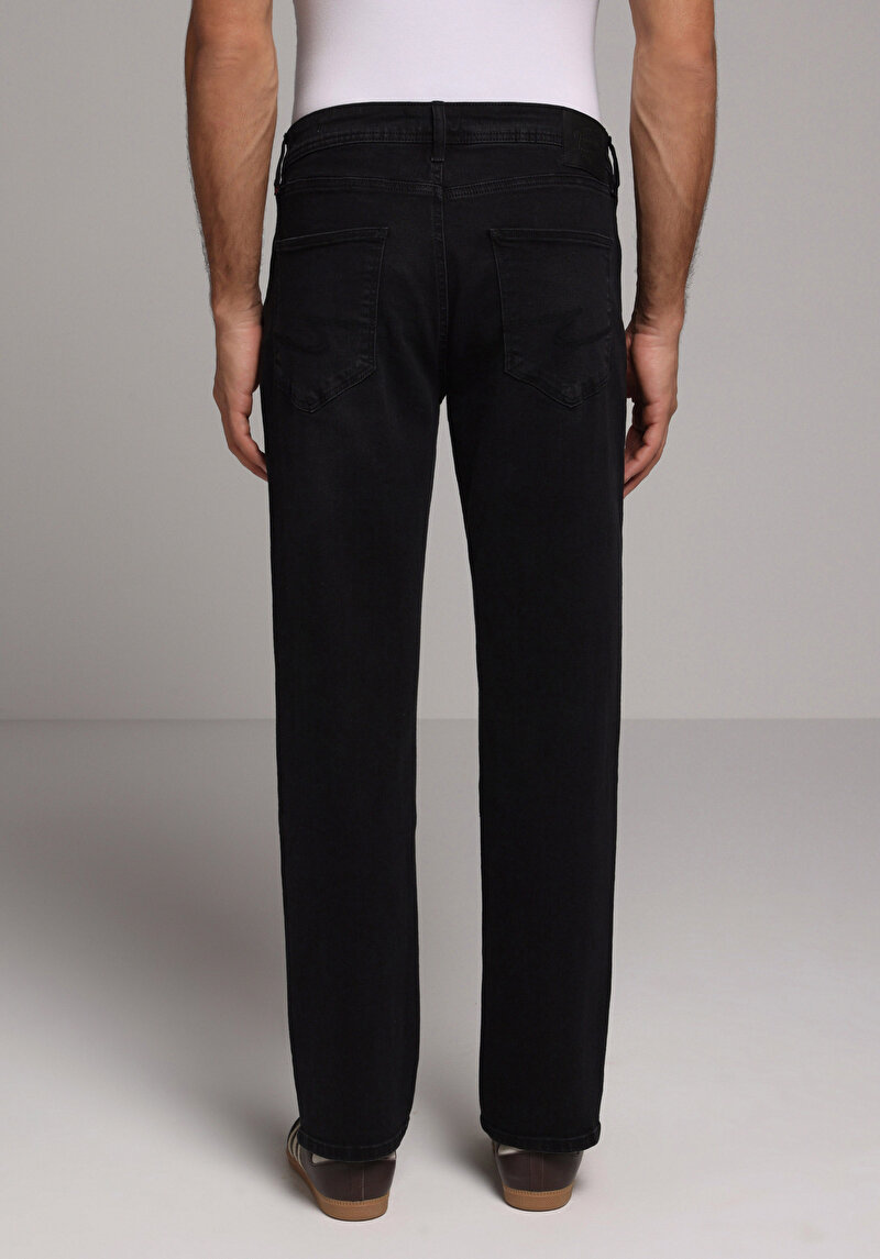 Regular Fit   Erkek Black Black Denim Jean Pantolon